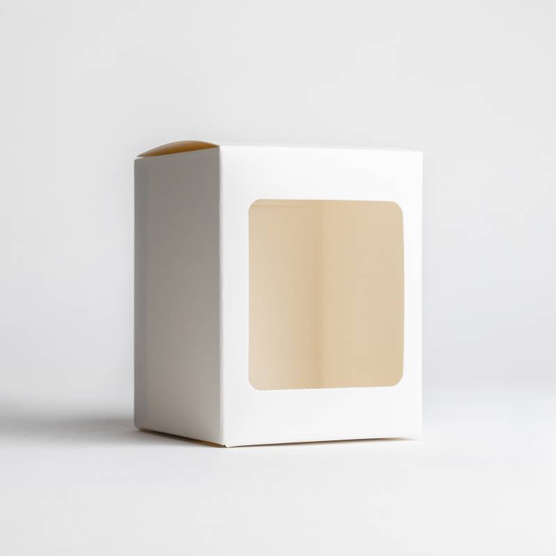 20cl White Candle Box With Window