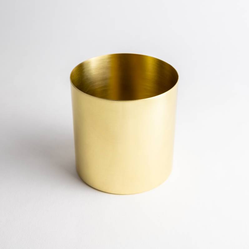 Gold Shiny Metal Candle Container - Box of 6