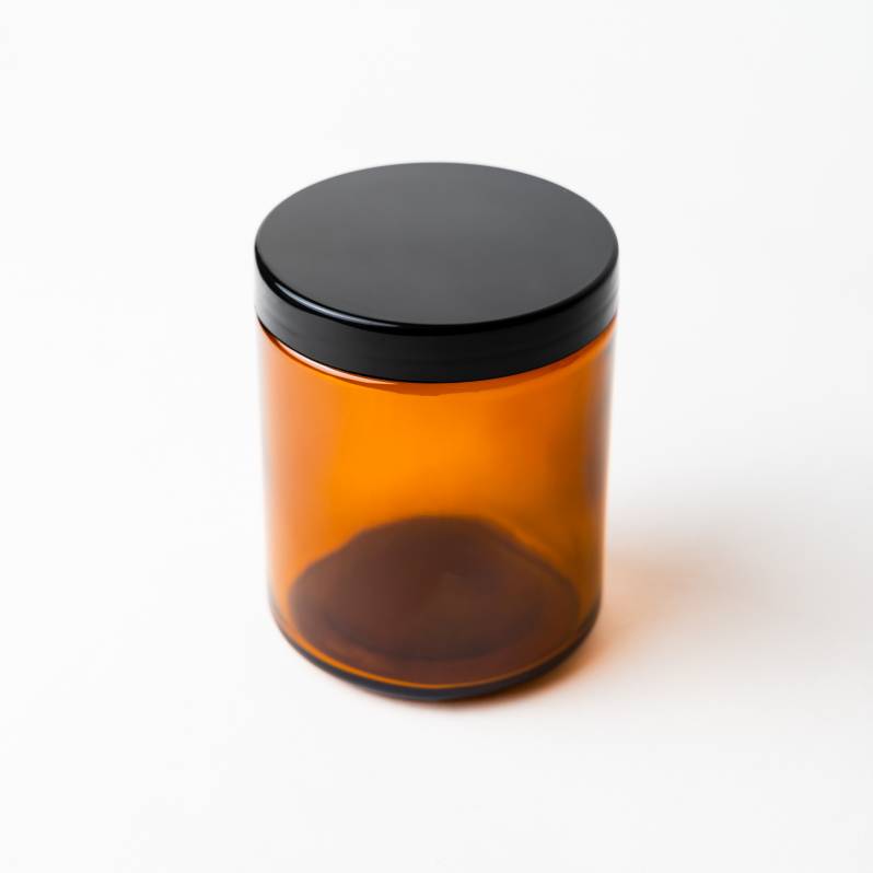 Amber Glass Jar With Lid 20cl - Box of 12