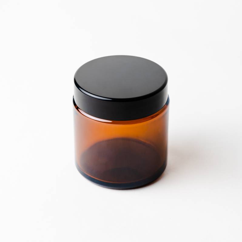 Amber Glass Jar With Lid 10cl - Box of 12