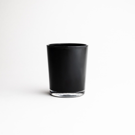 Gloss Black Candle Glass