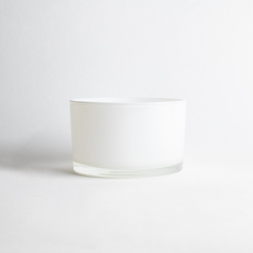 Gloss White Candle Glass