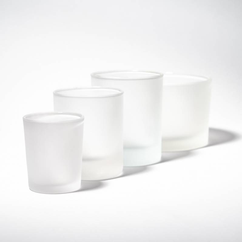 Frosted Candle Glass