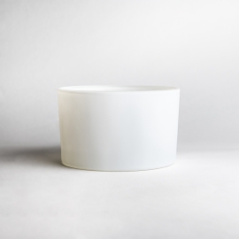 55cl Matte White Candle Glass
