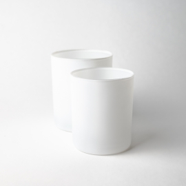 20cl & 55cl Matte White Candle Glass