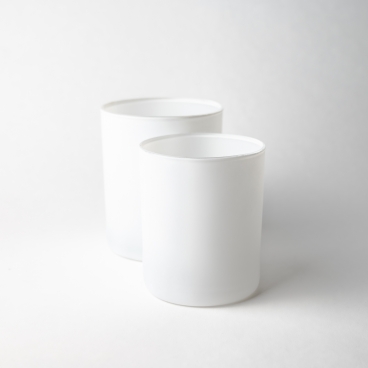 20cl & 55cl Matte White Candle Glass
