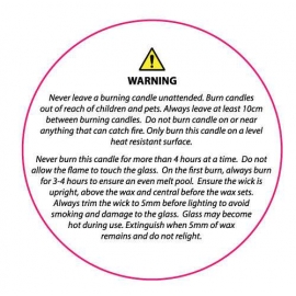 Candle Safety Label - Clear